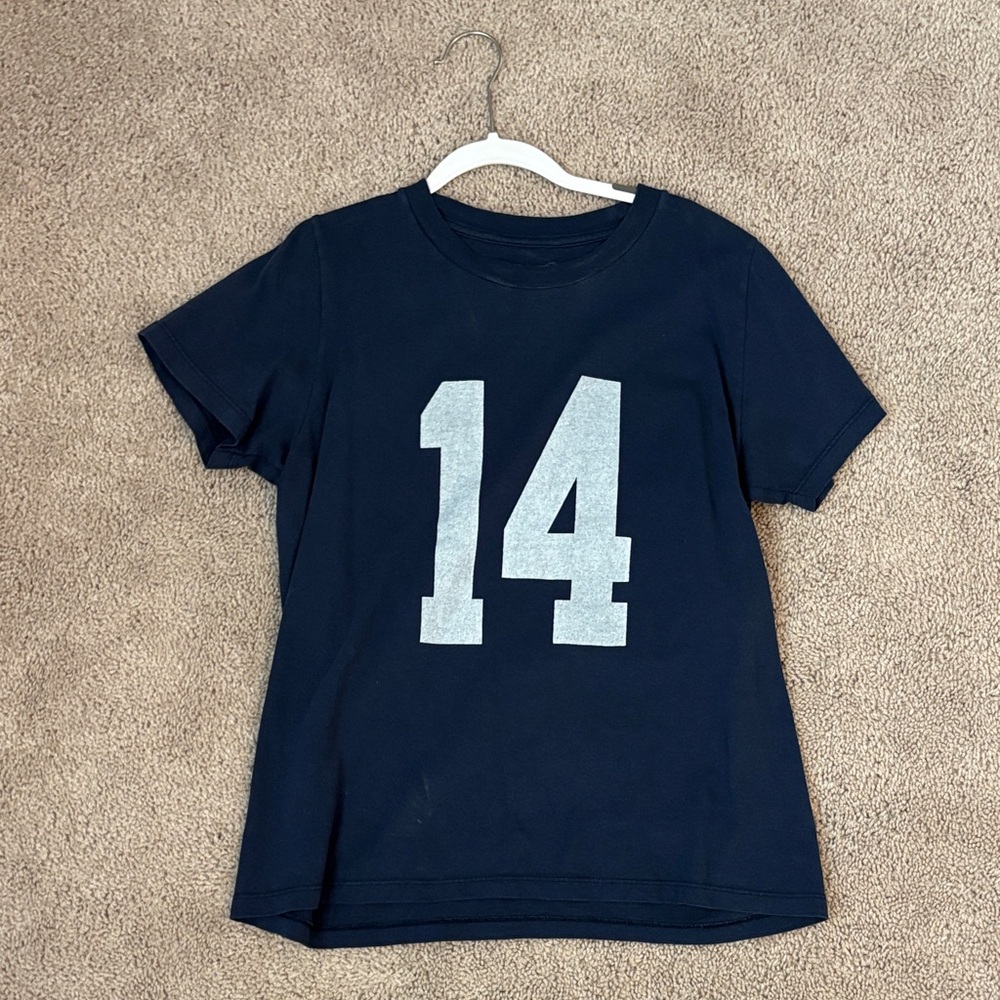 Brandy Melville Navy Blue Number Tee